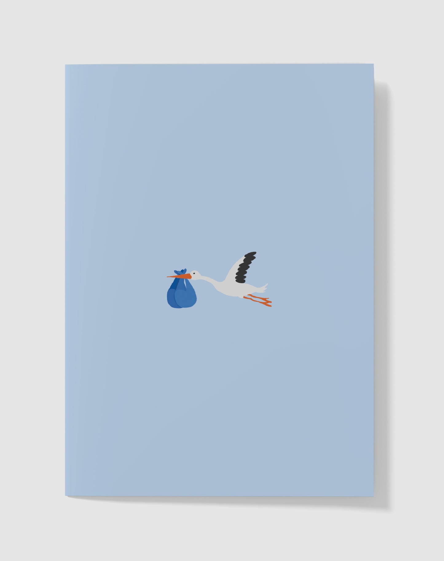 Babykaart - Bundeltje Geluk Blauw Tweeling – Handgemaakt & Blanco