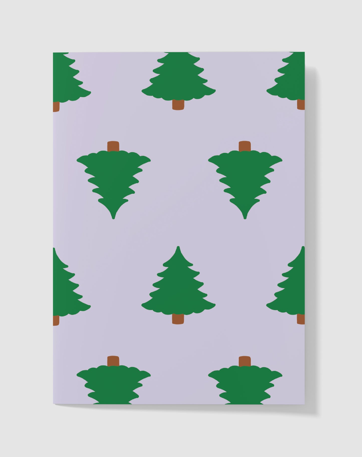 Kerstkaart - Patroon Kerstboom – Handgemaakt & Blanco