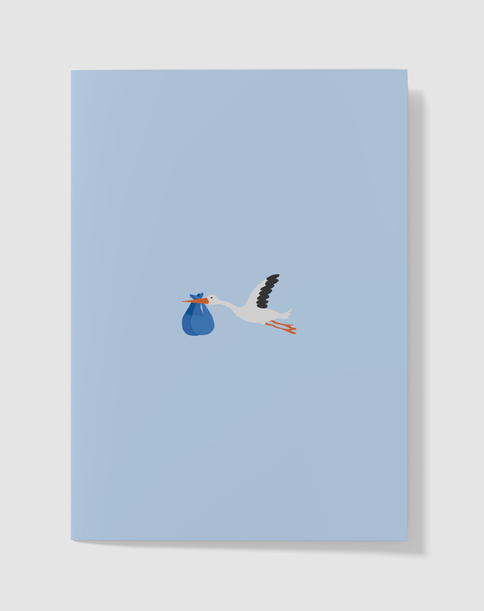 Babykaart - Bundeltje Geluk Blauw Tweeling – Handgemaakt & Blanco
