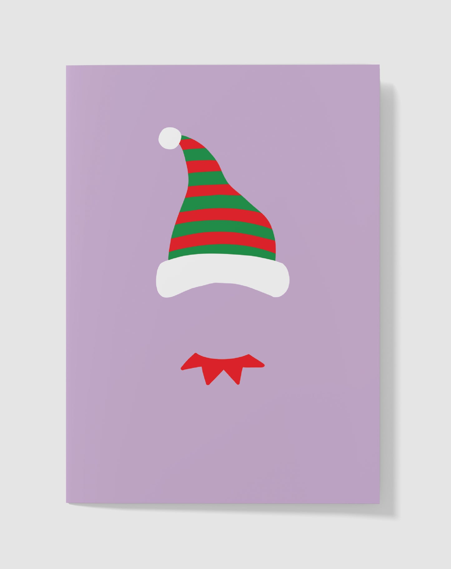 Kerstkaart - Geen Gezicht Elf – Handgemaakt & Blanco