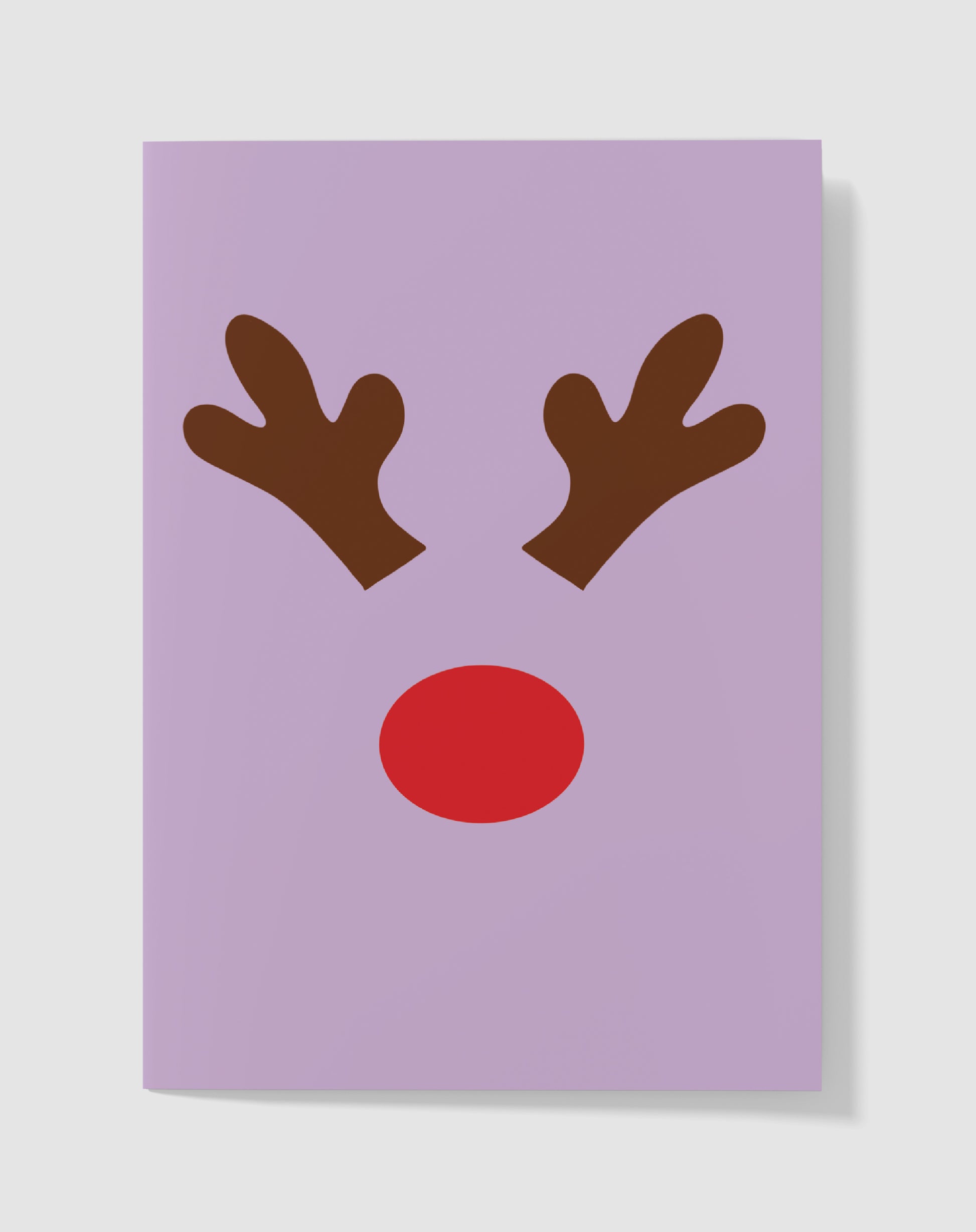 Kerstkaart - Geen Gezicht Rendier – Handgemaakt & Blanco