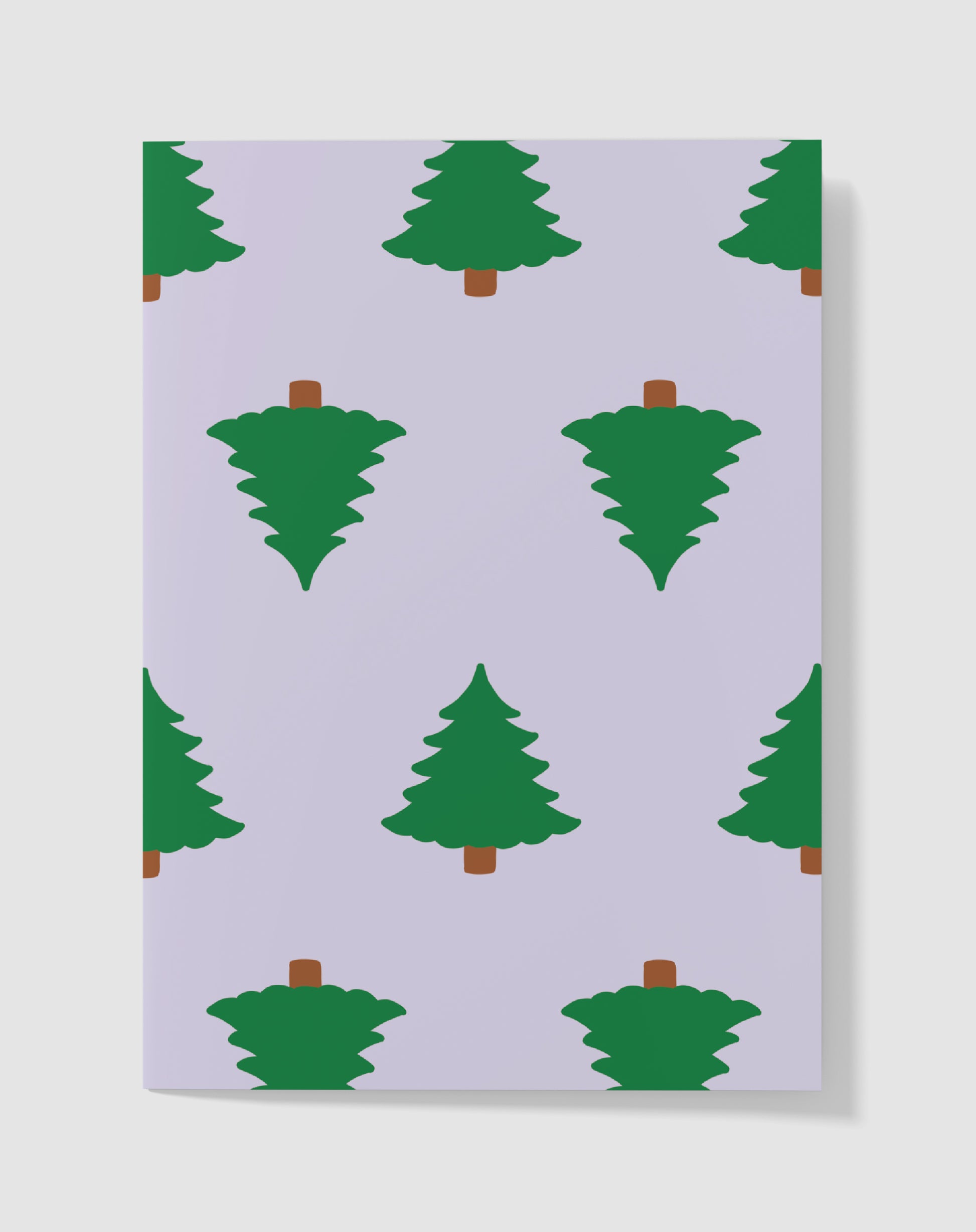 Kerstkaart - Patroon Kerstboom – Handgemaakt & Blanco