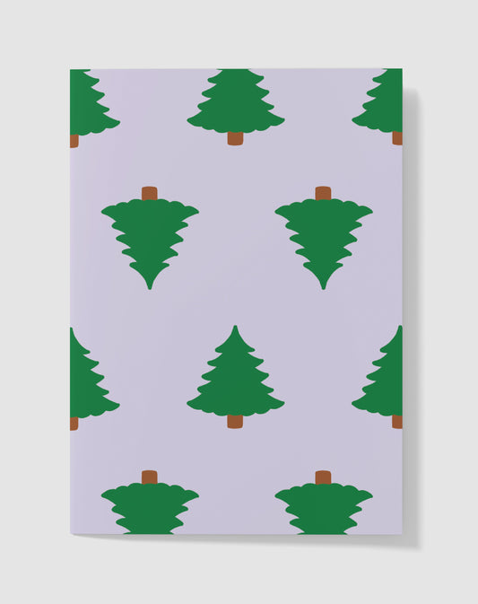 Kerstkaart - Patroon Kerstboom – Handgemaakt & Blanco