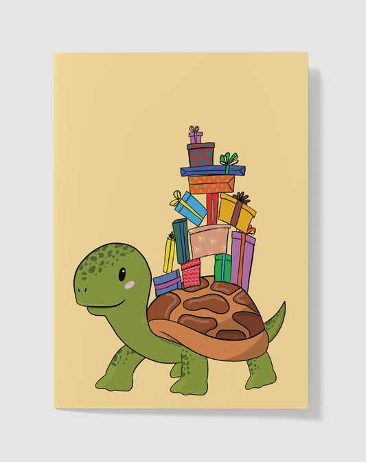 Verjaardagskaart - Turtle Party Cadeaus – Handgemaakt & Blanco