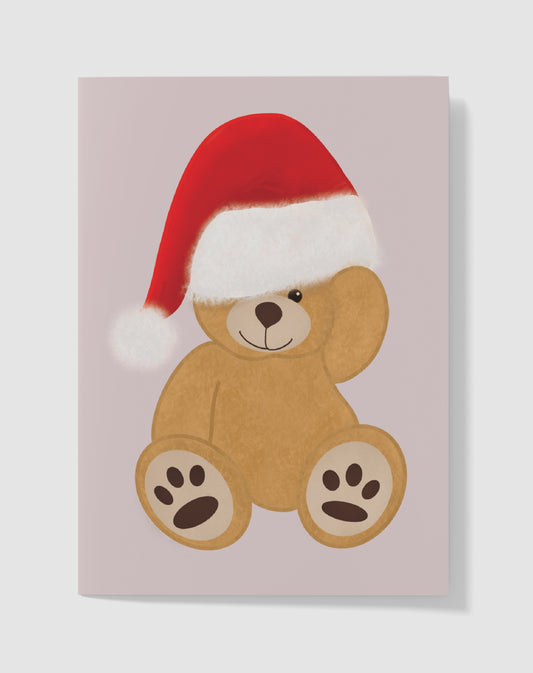 Kerstkaart - Wonderlijke Teddy Bear – Handgemaakt & Blanco